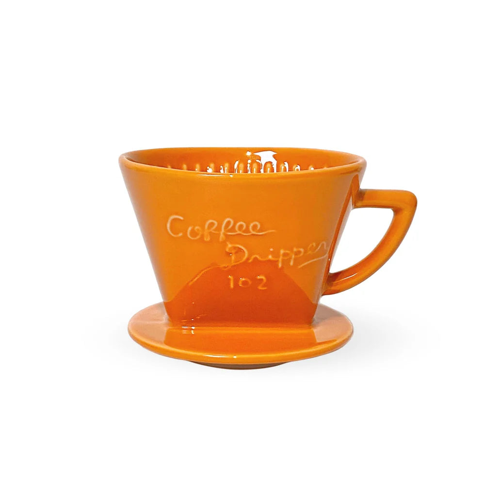 CAFEC Arita Ware Trapezoid Dripper 101/102 – Handgefertigter Japan Keramik-Filter, 2-Loch Design, für ABACA Trapezfilter (1–4 Tassen)