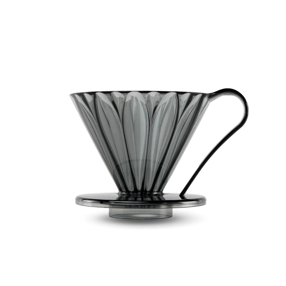 CAFEC Tritan Flower Dripper – Hochwertiger Kaffeefilter mit Petal Ribs Technologie, Klarer PET-Material, Verschiedene Farben & Größen