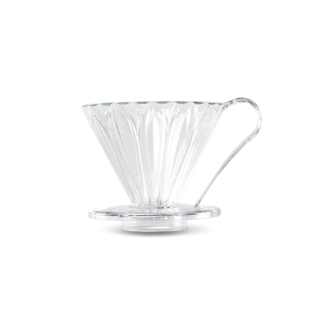 CAFEC Tritan Flower Dripper – Hochwertiger Kaffeefilter mit Petal Ribs Technologie, Klarer PET-Material, Verschiedene Farben & Größen