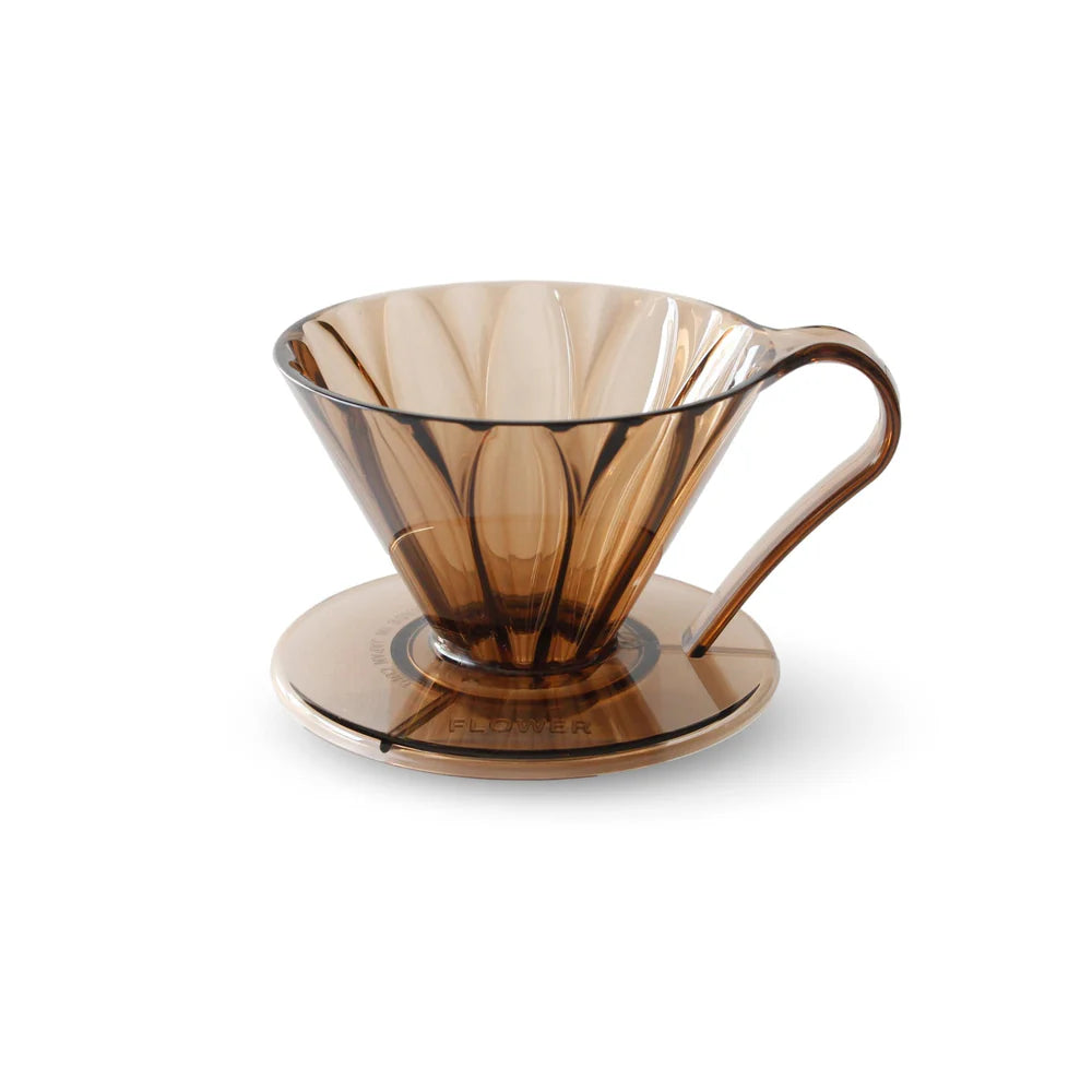 CAFEC Tritan Flower Dripper – Hochwertiger Kaffeefilter mit Petal Ribs Technologie, Klarer PET-Material, Verschiedene Farben & Größen