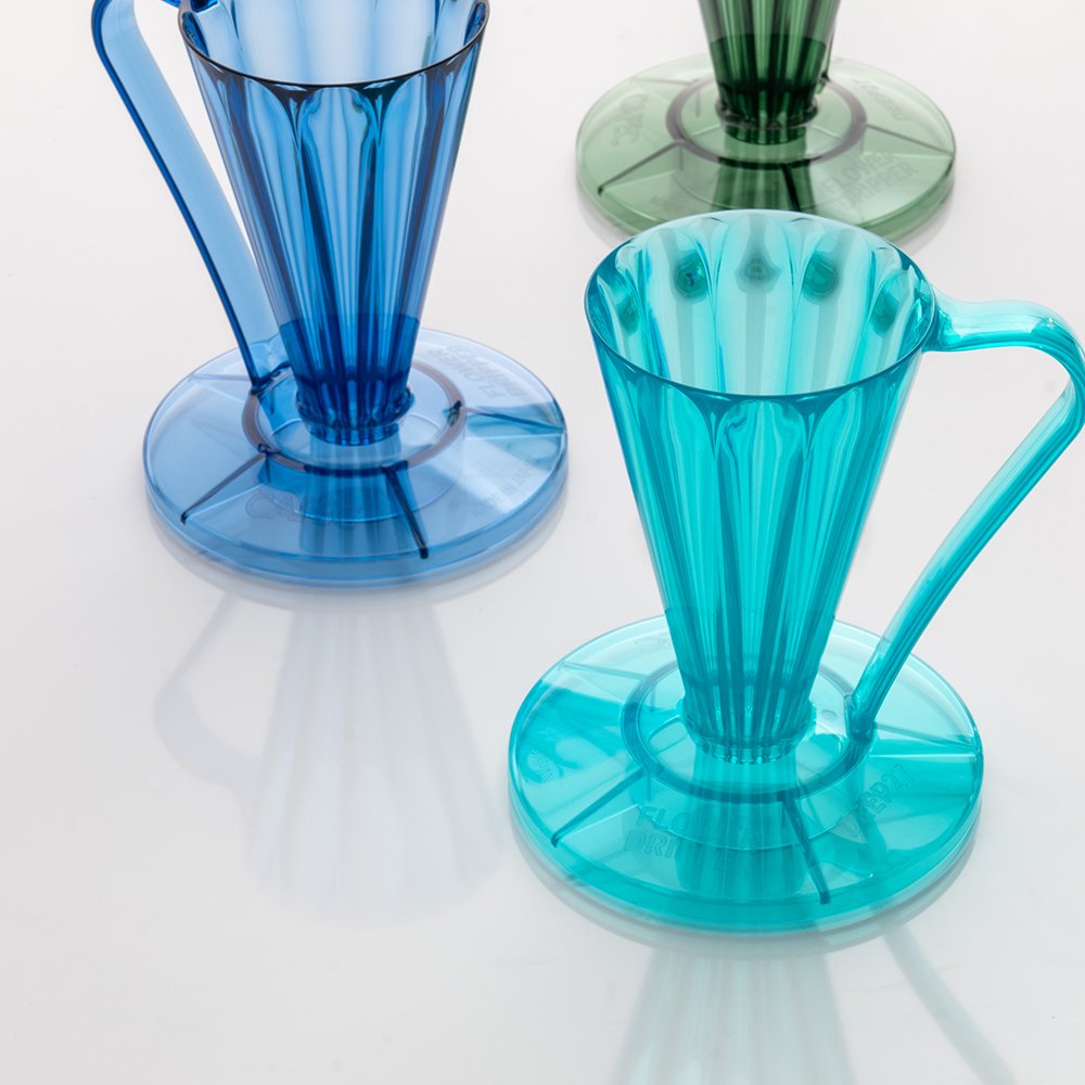 CAFEC Tritan Flower Dripper Deep 27 Youmeca Blue – Limited Edition 27° Dripper (Single Cup), BPA-frei Eastman Tritan™