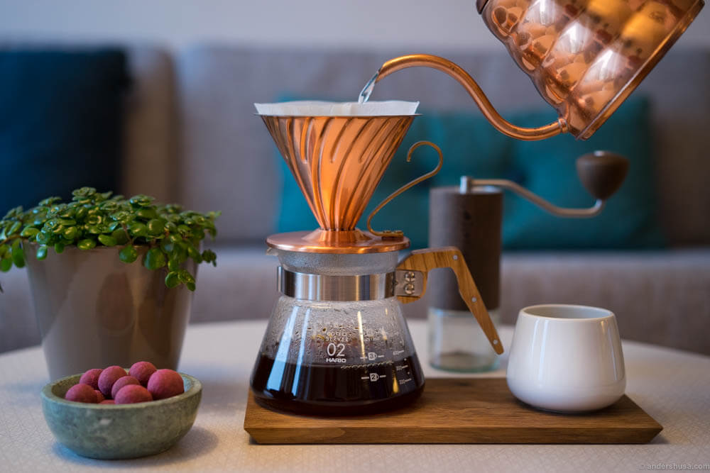 Hario V60 Buono Drip Kettle – Edelstahl Schwanenhalskessel für präzises Pour-Over, Barista-Qualität