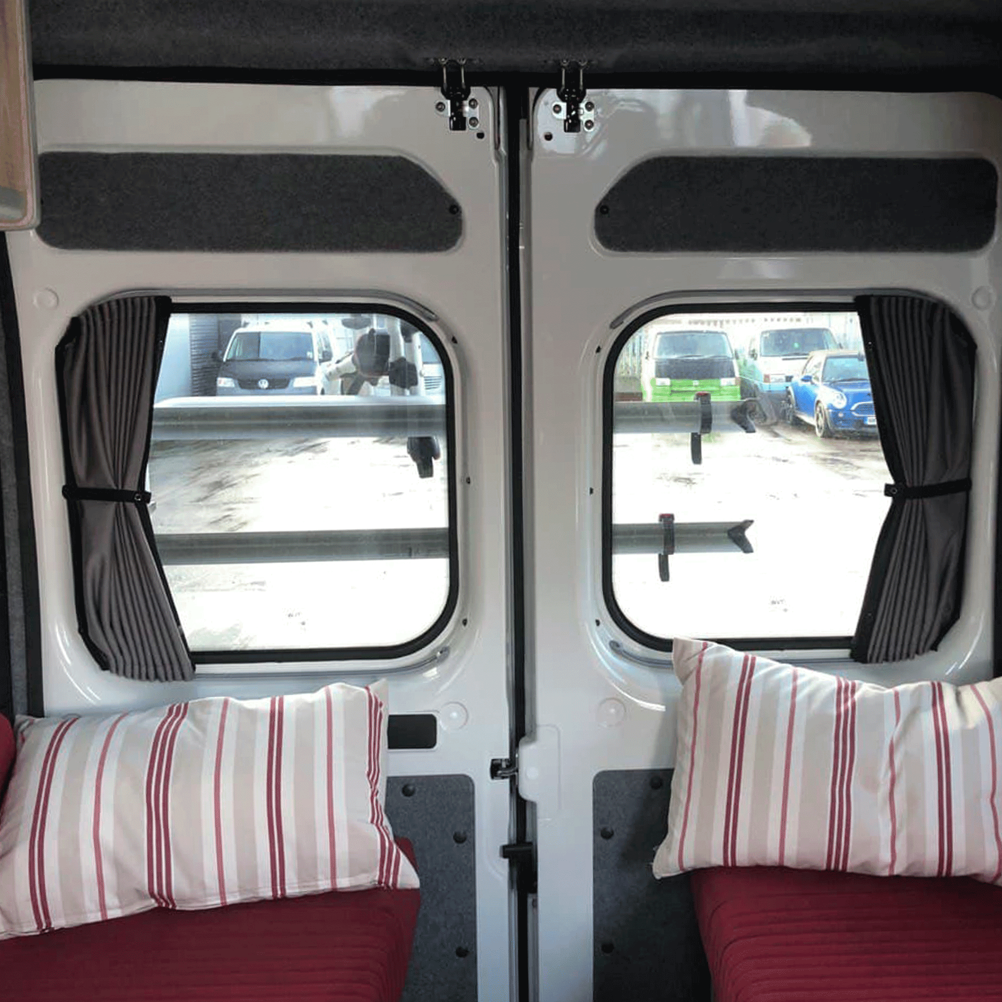 For Renault Trafic Premium 1 x Barndoor Window Curtains Van-X