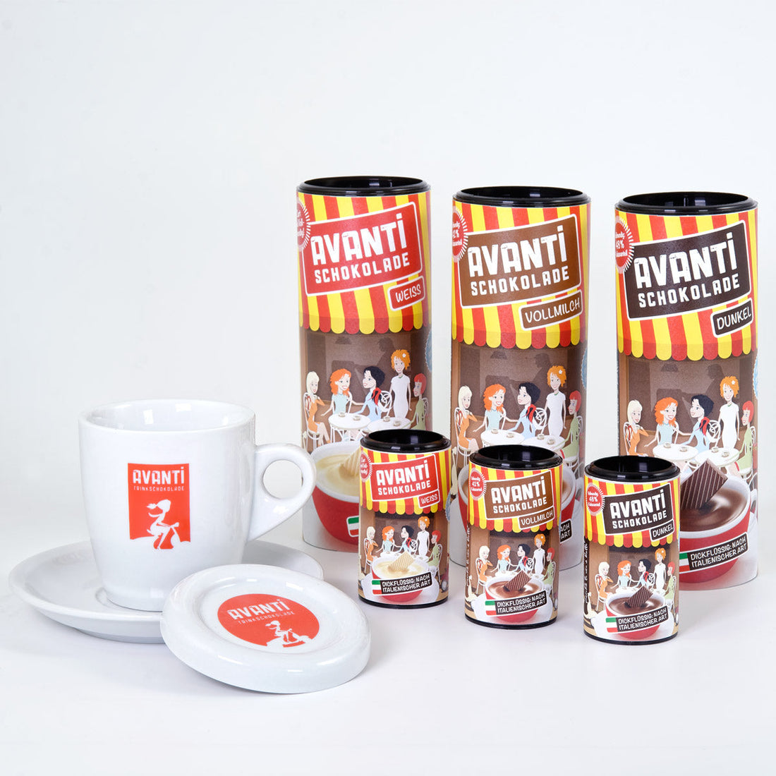AVANTI Milk Chocolate Hot Cocoa – 400 g tin, creamy Italian style & emulsifier-free (42% cocoa)