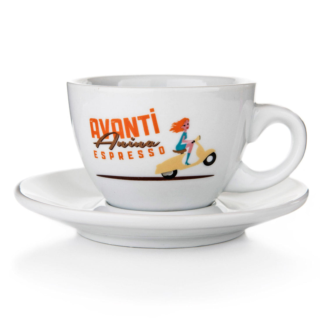 AVANTI "ANINA" Cappuccino Cup – Set of 2 including Saucers, 180 ml, Thick-Walled & Robust