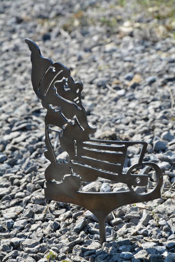 Dwarf with cart as plug-in decoration