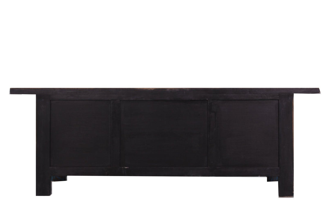 Vintage Asia Asian Lowboard Chest Bench Blue - Item 35208-1