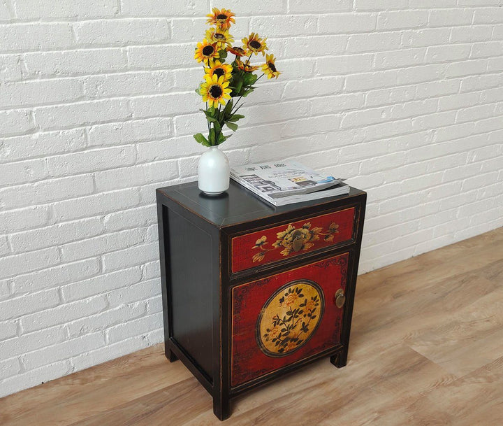 Vintage Asia Chinese Nightstand "RedMagic" - Art. 35191-9