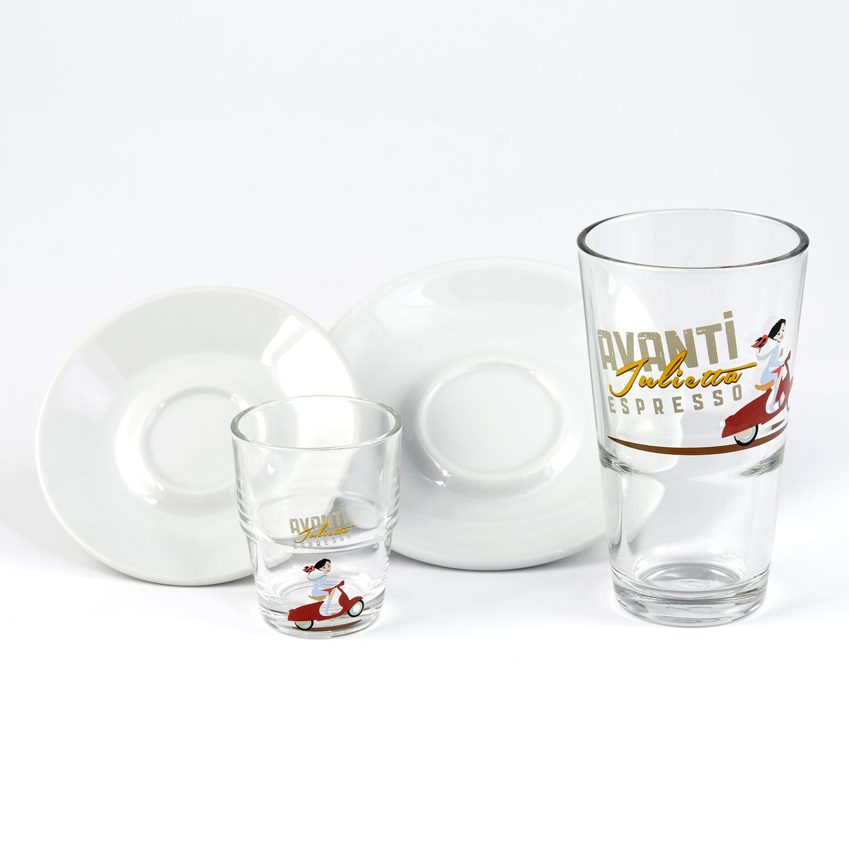 AVANTI Saucer for Espresso & Latte Macchiato Glasses – 2 Pieces (Ø 130 mm)