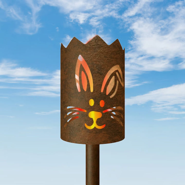 Garden Torch Rabbit Face