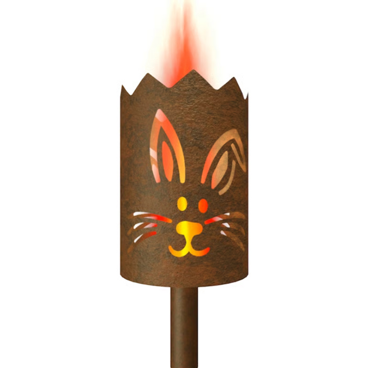 Garden Torch Rabbit Face