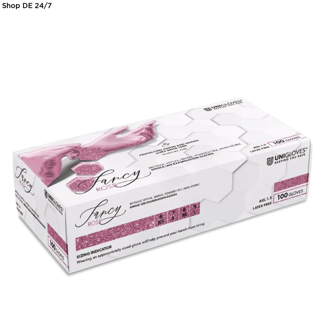 FANCY® ROSE Nitril-Einmalhandschuhe – 1000 Stück Glänzend