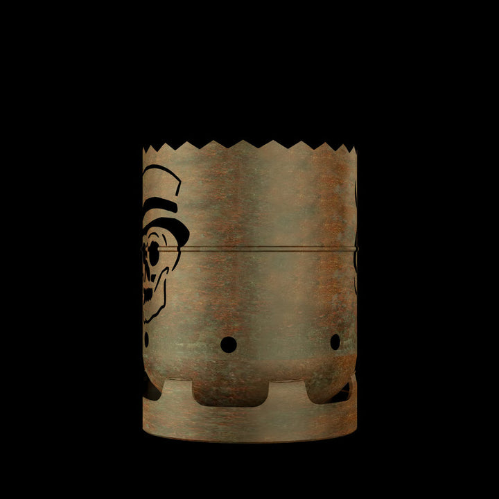 Fire Barrel Gentleman Skull