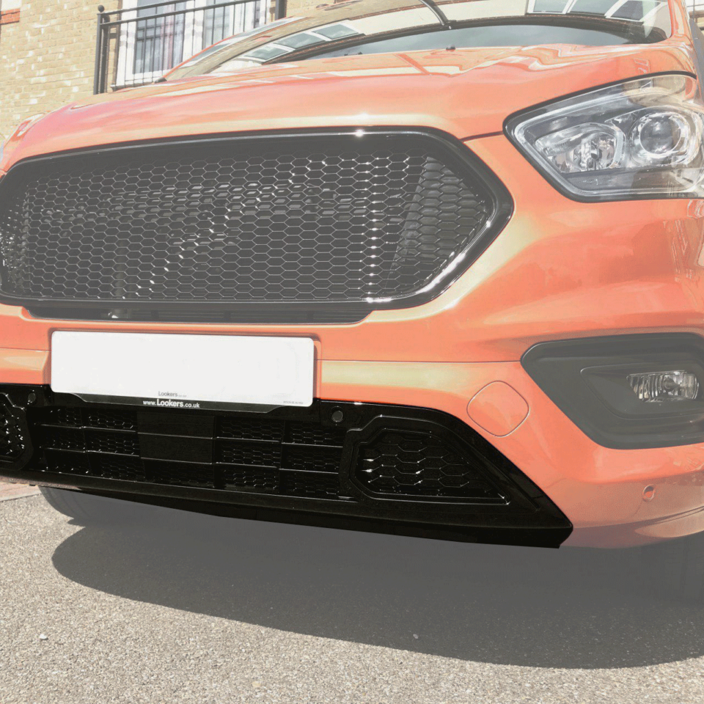For Ford Transit Custom New Shape Front Lower Grille – Honeycomb Sport Style, Painted &amp; Ready to Fit
