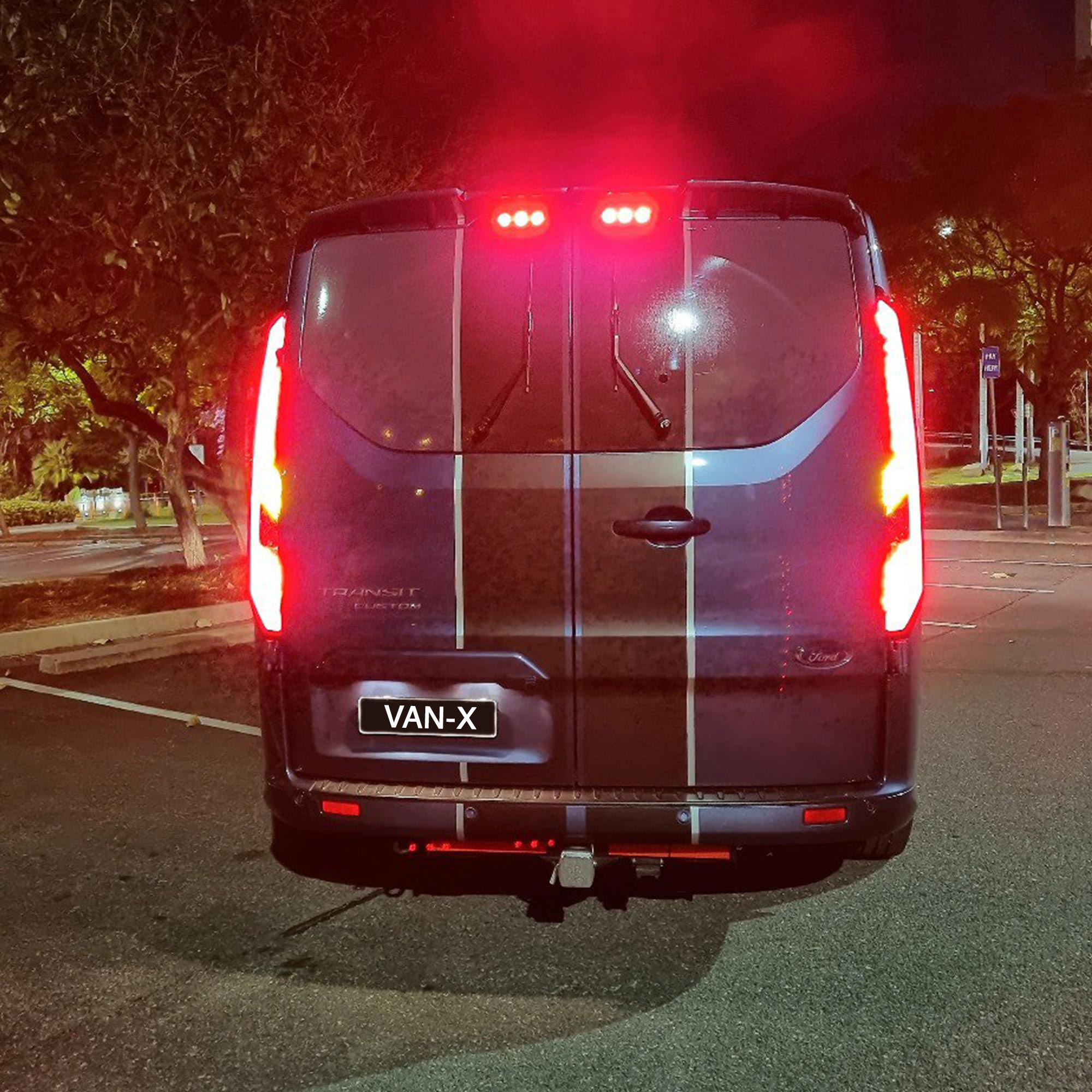Ford Transit Custom MK1 (2012–2018) LED Taillights Smoke – Sequential Turn Signal (Dynamic) incl. E-Mark & TÜV, Set (2 Pieces)