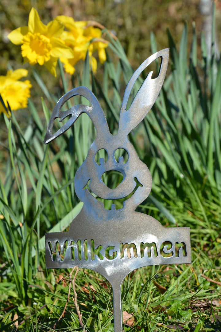 Garden Plug-in Decoration Rabbit Welcome Small