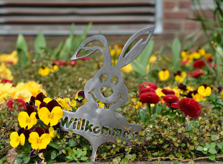 Garden Plug-in Decoration Rabbit Welcome Small