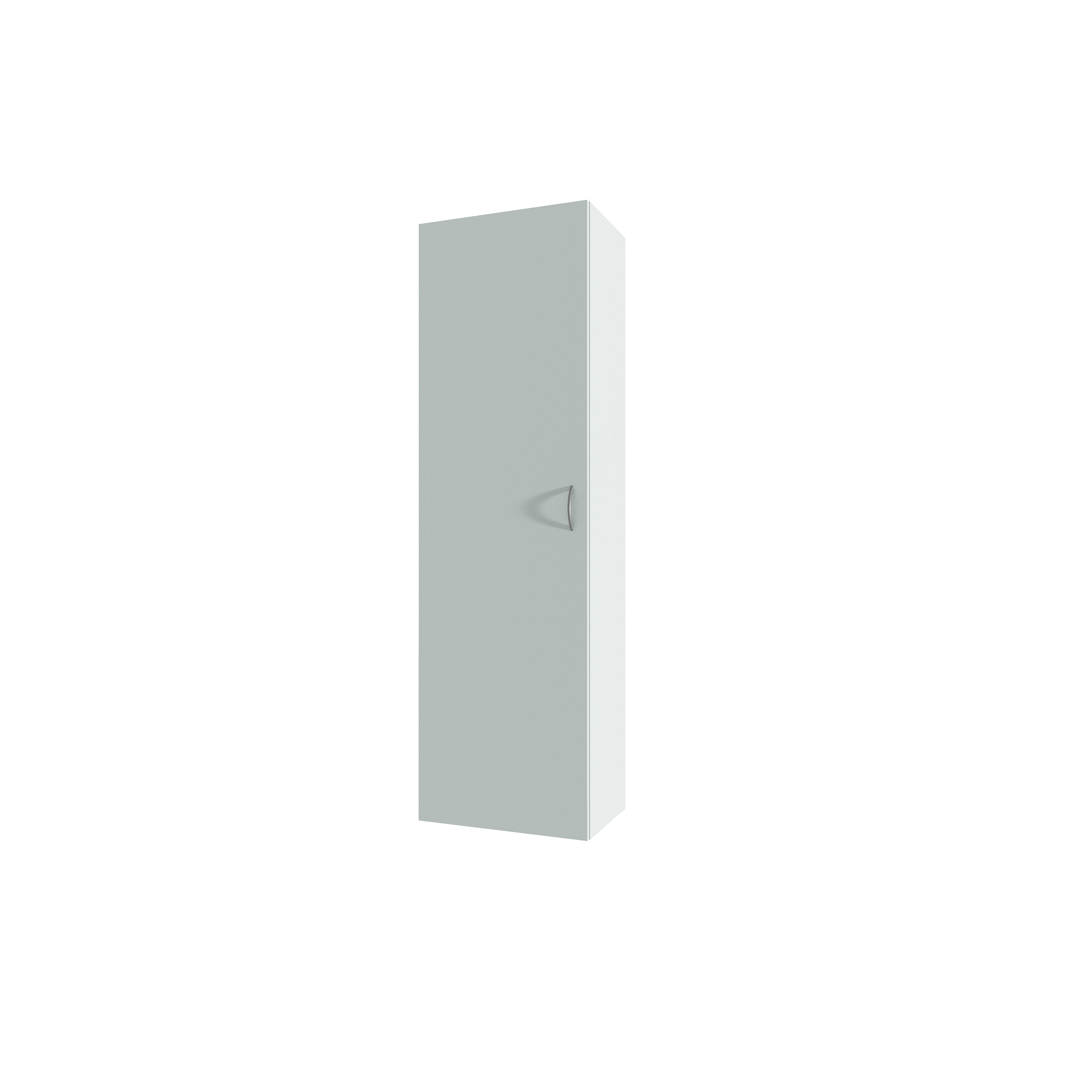 GEBA SlimSpace System Wardrobe 60 cm – space-saving dressing cabinet in matte white (Made in Germany)