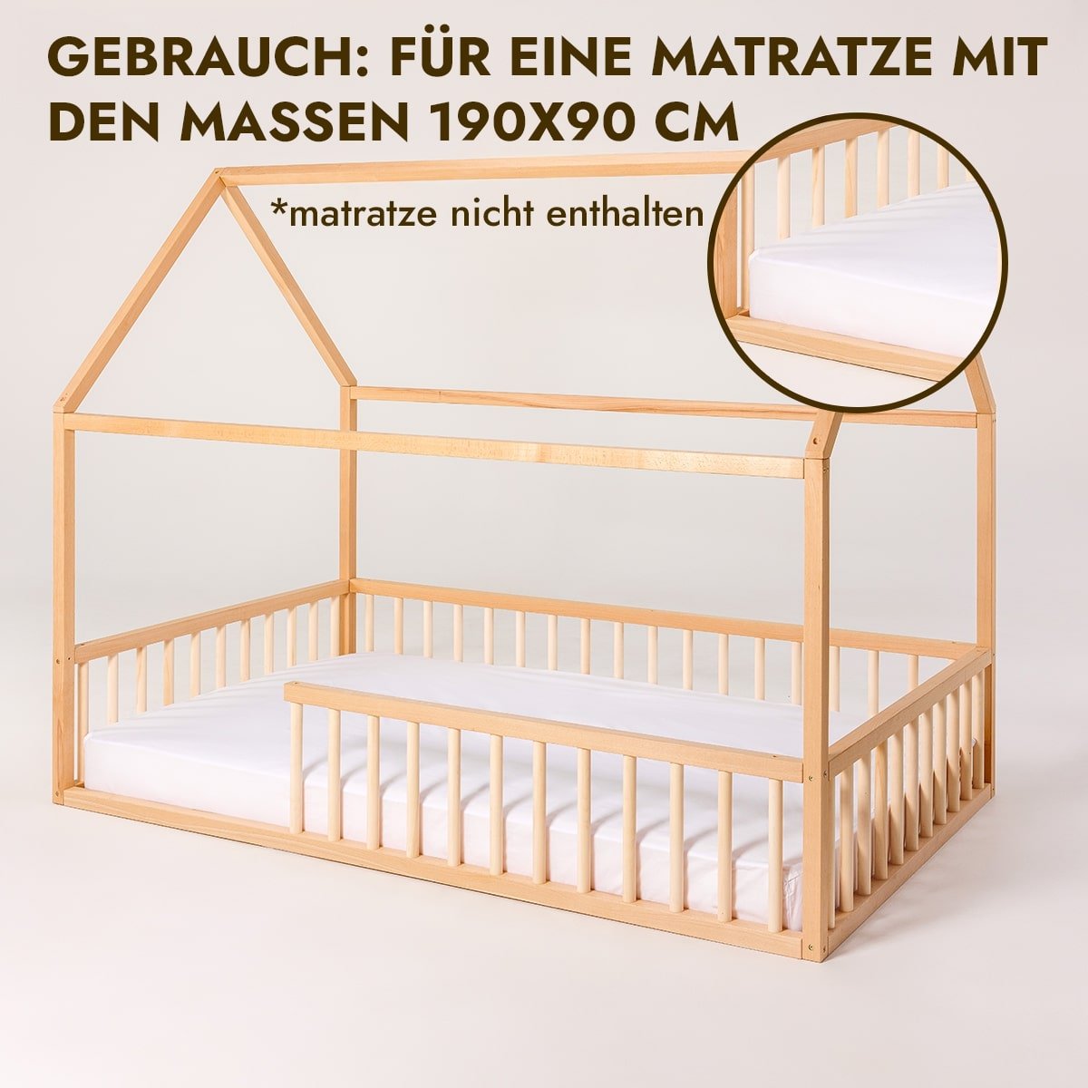 Montessori House Bed for Children and Toddlers aged 1 year and up