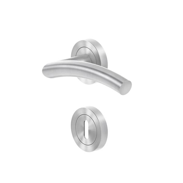 Karcher Design Door Handle Set Corsica ER 30 | Matt Stainless Steel | Standard Key Escutcheon