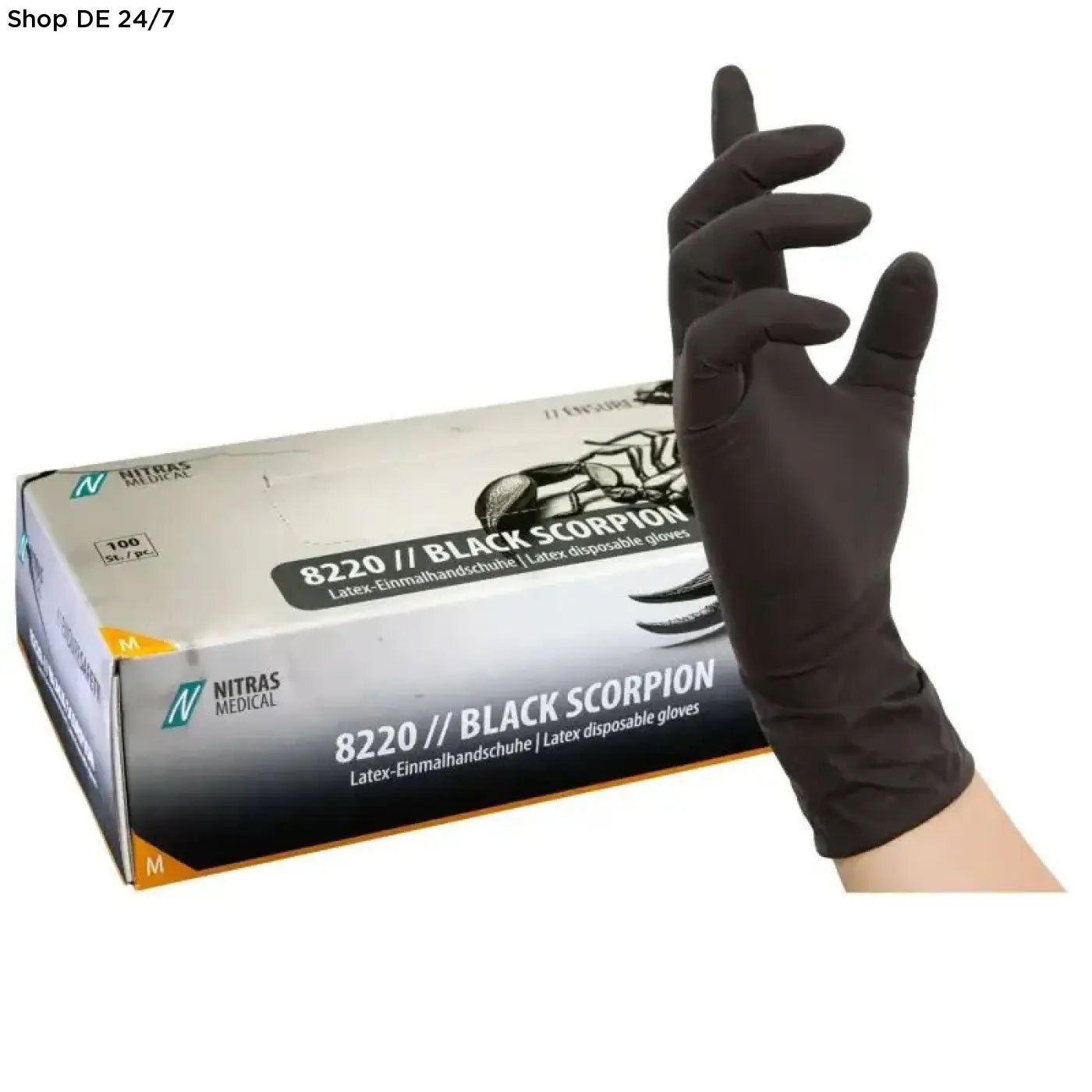 Latex Einmalhandschuhe BLACK SCORPION: Ultimativer Schutz mit Stil 1000 Stück