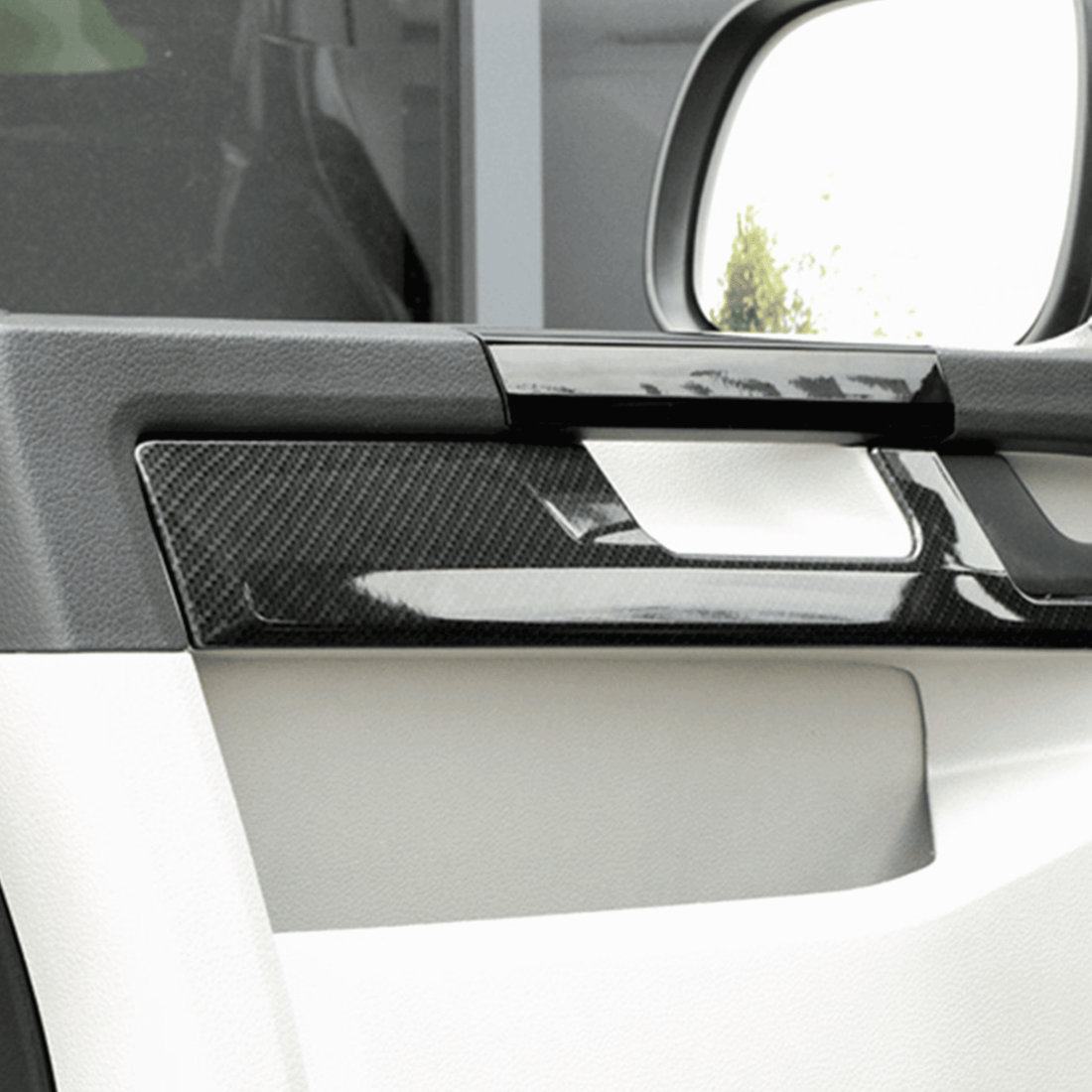 For VW Transporter T6 LHD Lower Dash Styling Trims Carbon Effect