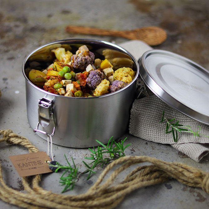 Tiffin Lunchbox aus Edelstahl – Auslaufsicher & Plastikfrei (1200 ml)