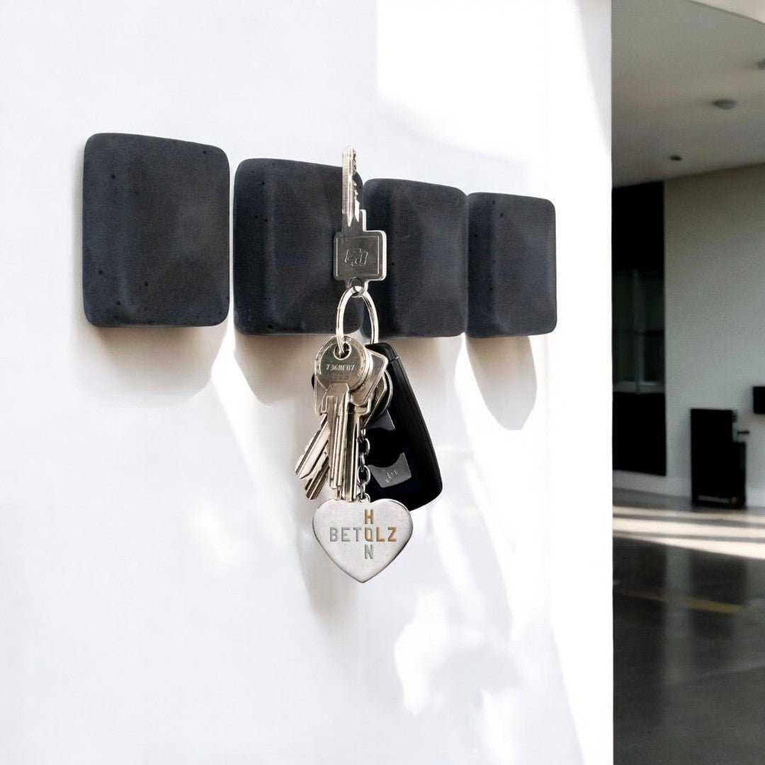 Magnetischer Schlüsselhalter HAMO (4er Set) – extra starke Magnete für Schlüsselringe, modernes Design für Flur & Eingang