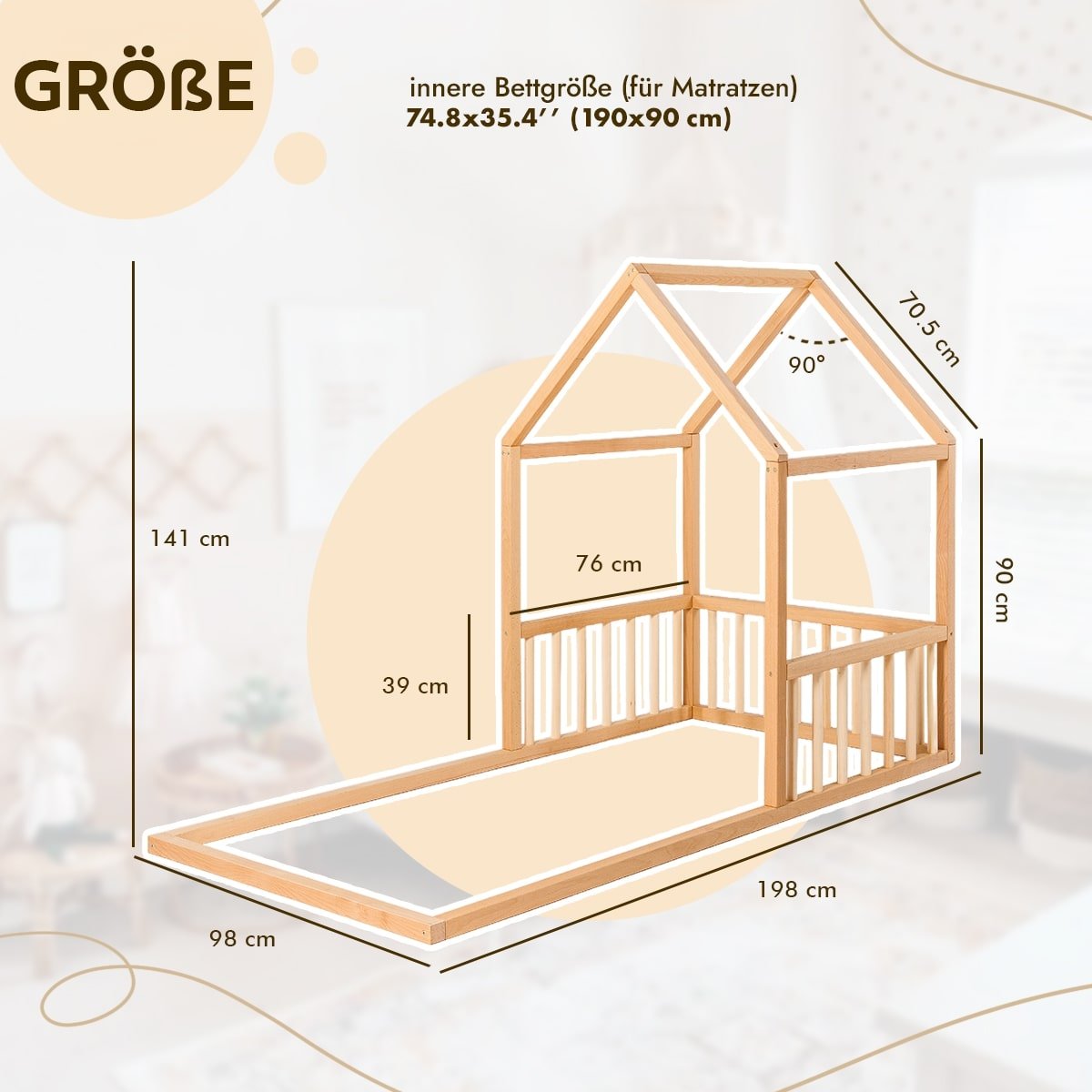 Montessori Toddler Bed from 2 Years Old