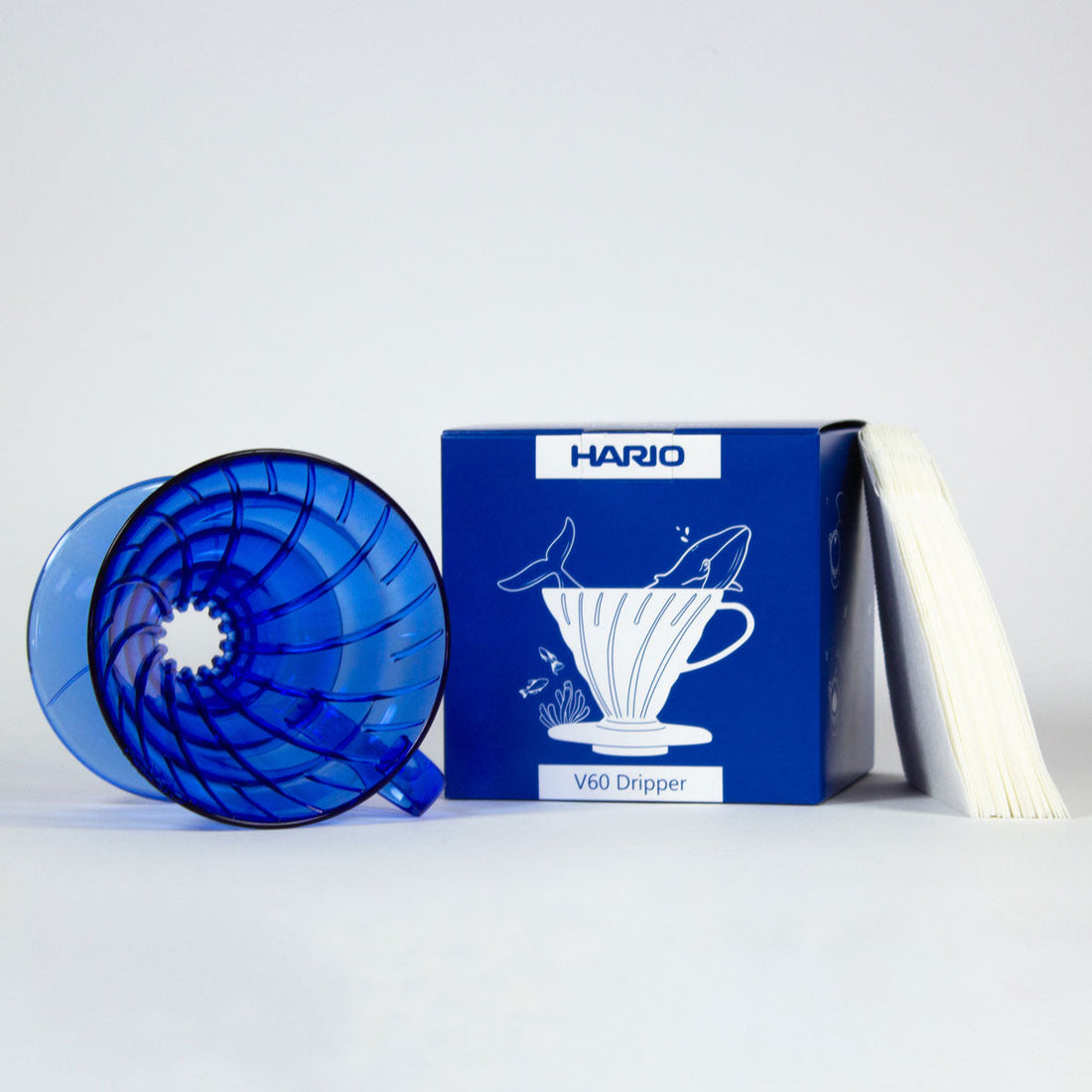 Hario V60-02 Plastic Coffee Dripper with 40 Filters