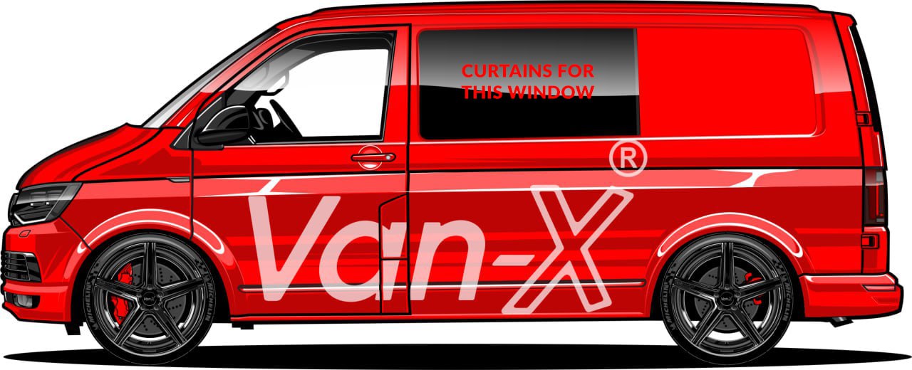 For Toyota Proace Premium Window Curtains - Black/Grey - CREATE YOUR OWN BUNDLE! Van-X