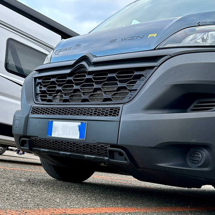 Peugeot Boxer Frontstoßstangen-Wabengitter – 2-teiliges Set in Mattschwarz