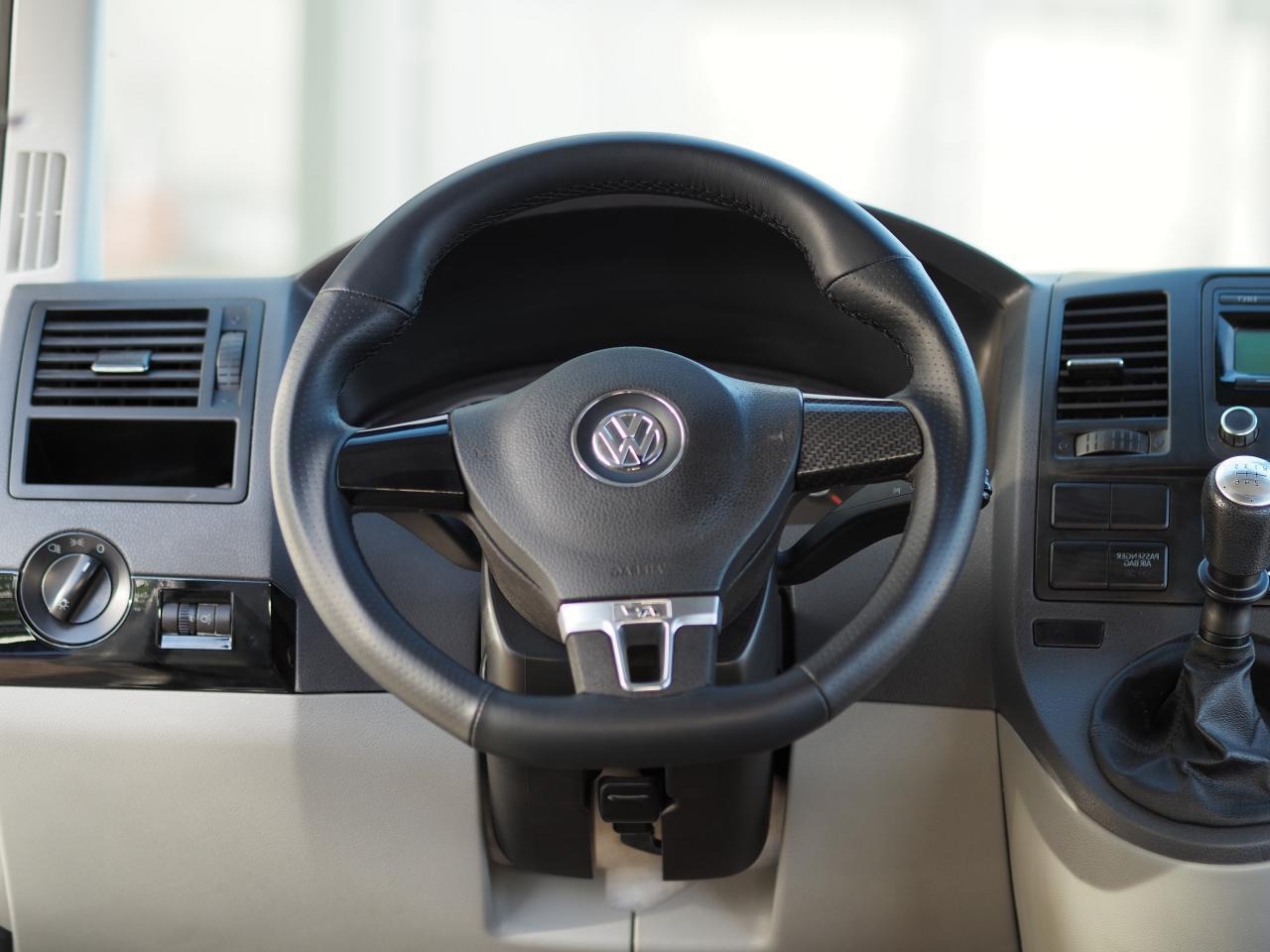 For VW T5.1 Transporter Premium Leather Steering Wheel Replacement Upgrade