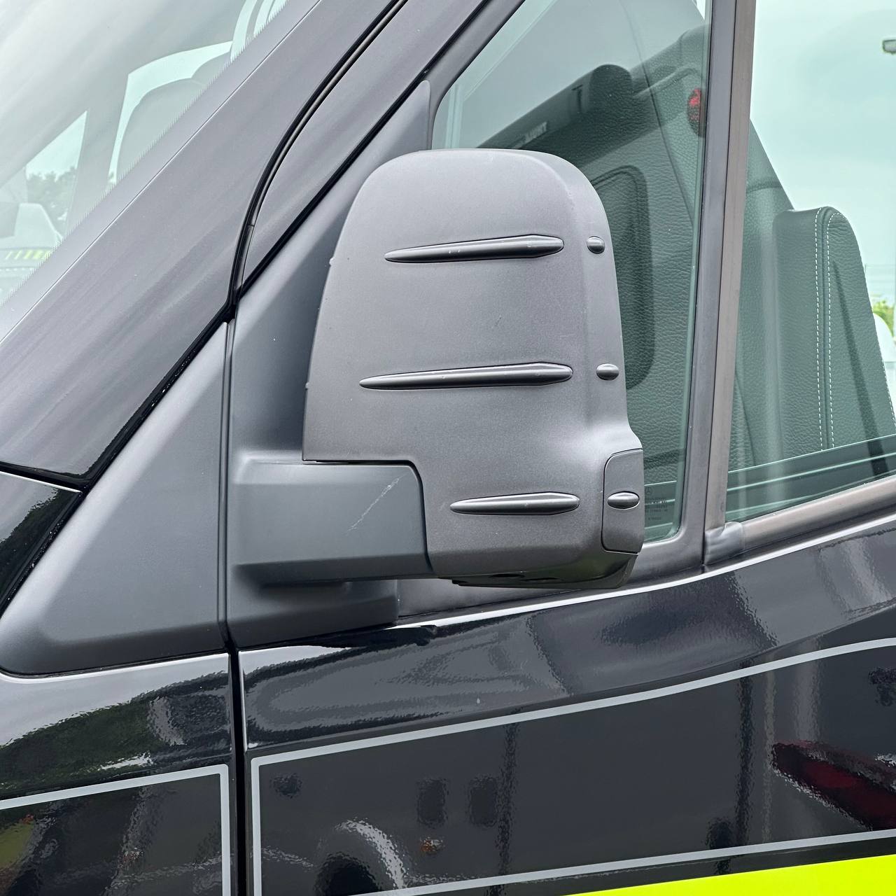 For Mercedes Sprinter 907 Wing Mirror Cap Covers Without Indicator – Hammerite (Set of 2) – Replacement Mirror Covers for Sprinter Vans