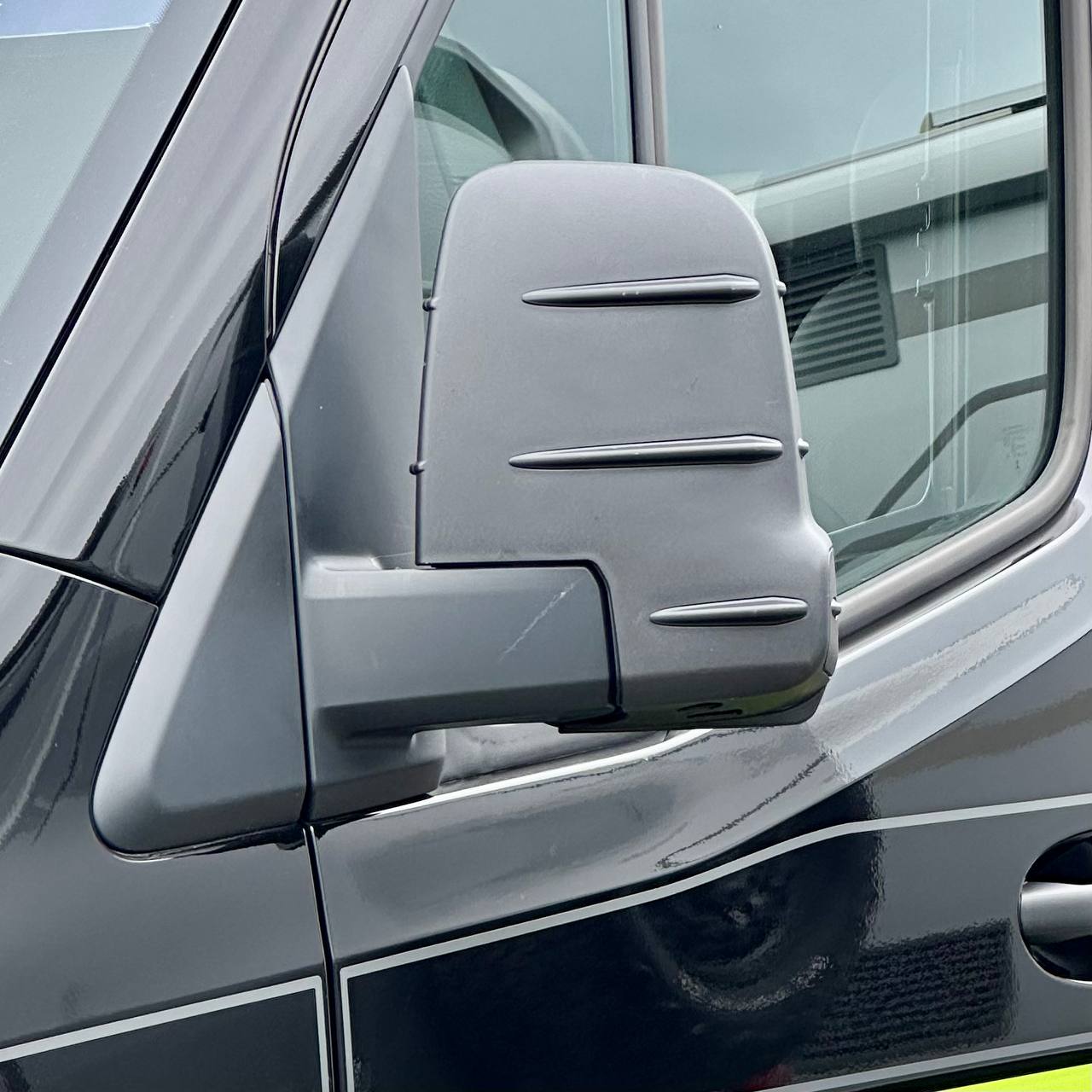 For Mercedes Sprinter 907 Wing Mirror Cap Covers Without Indicator – Hammerite (Set of 2) – Replacement Mirror Covers for Sprinter Vans