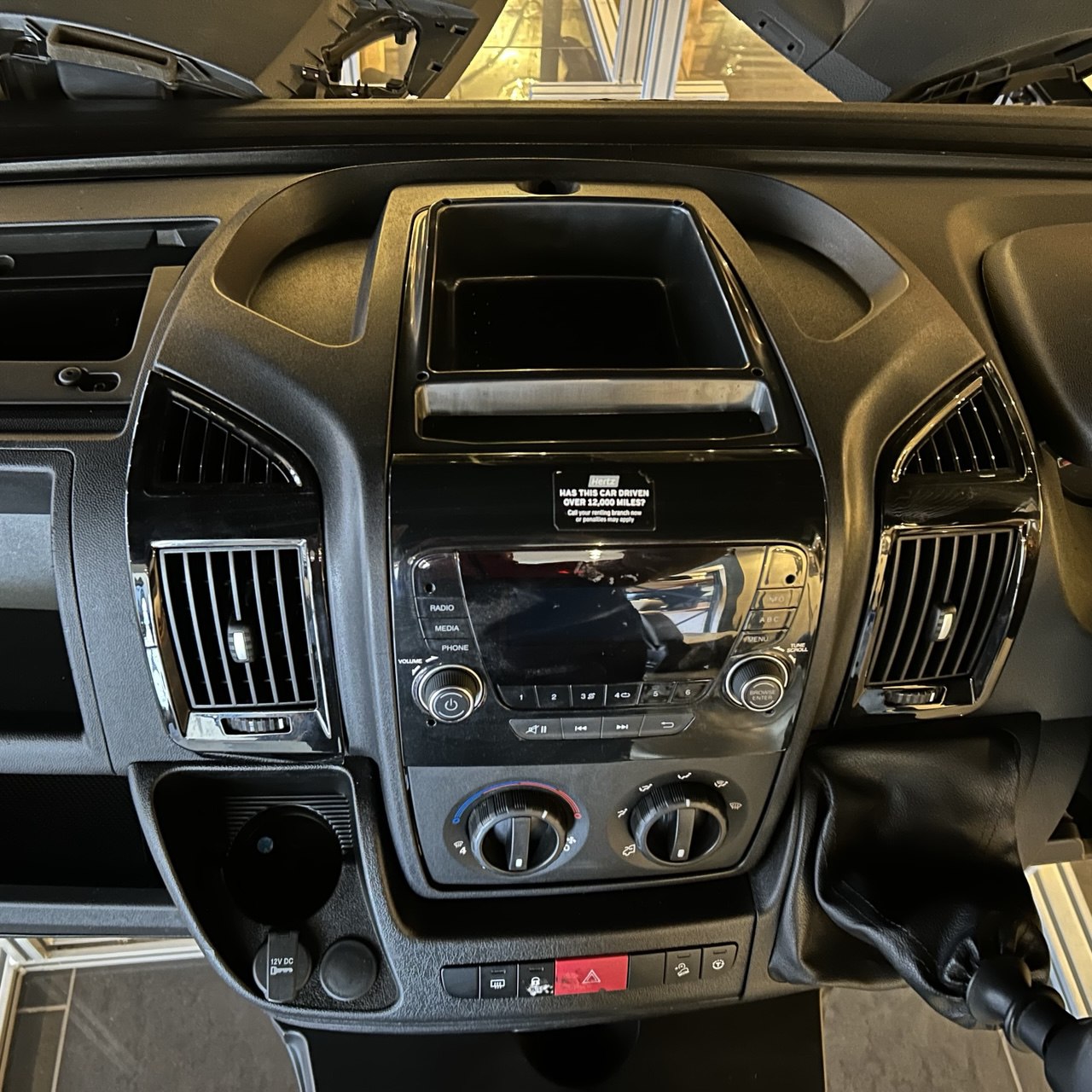 For Fiat Ducato / RAM Promaster Top Dash Tray with Rubber Mat Insert - Interior Upgrade - Van-X