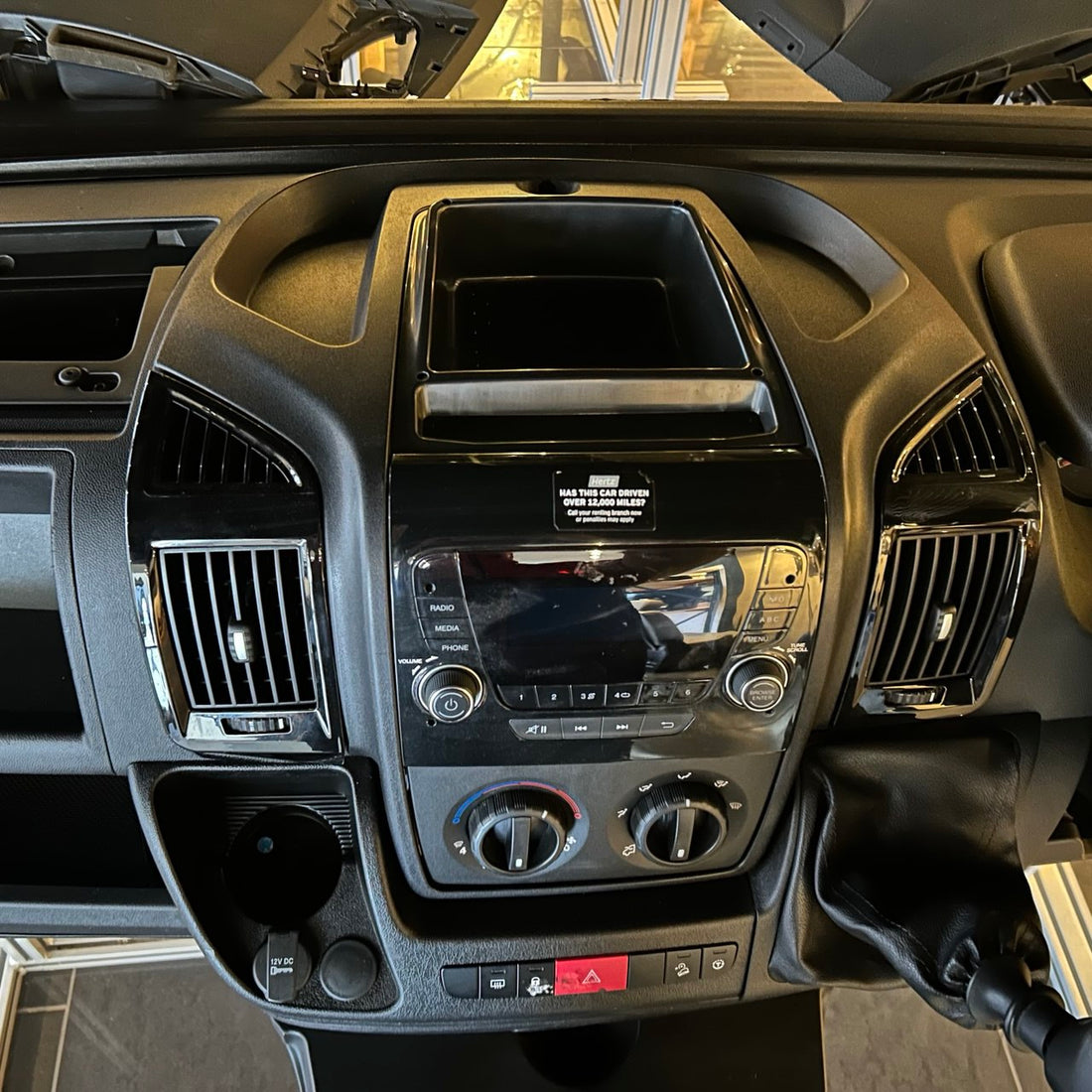 For Fiat Ducato / RAM Promaster Top Dash Tray with Rubber Mat Insert - Interior Upgrade - Van-X