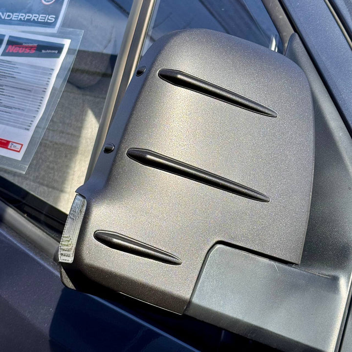 For Mercedes Sprinter 907 Wing Mirror Covers with Indicator - Hammerite (Set of 2) - Replacement Caps for 907 Models