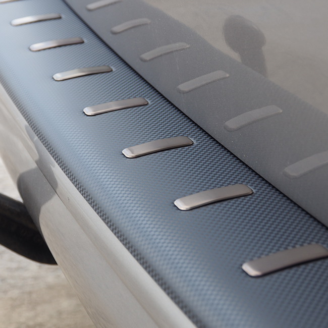 For VW T6 Rear Bumper Protector (Tailgate Only) Carbon Fiber Film
