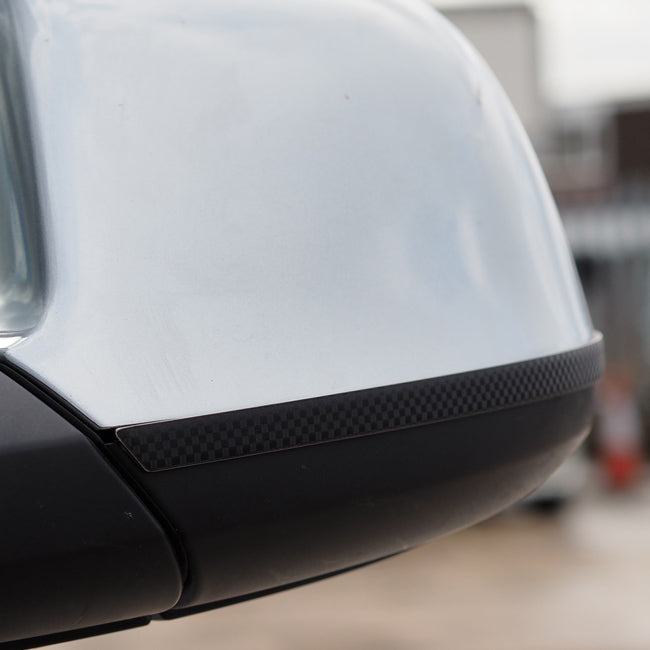 For VW T5.1 Transporter Wing Mirror Trims – Stainless Steel Carbon Film Covers