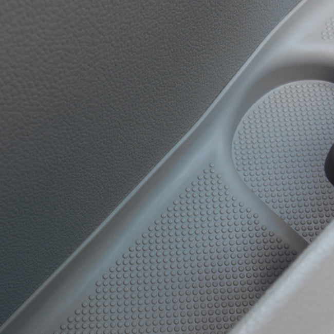 For VW T6 Camper Transporter Rubber Door Pocket Inserts – Gray Mat Set, Direct Fit