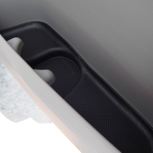 For VW T6 Camper Transporter Rubber Door Pocket Inserts – Black Mat Set, Direct Fit