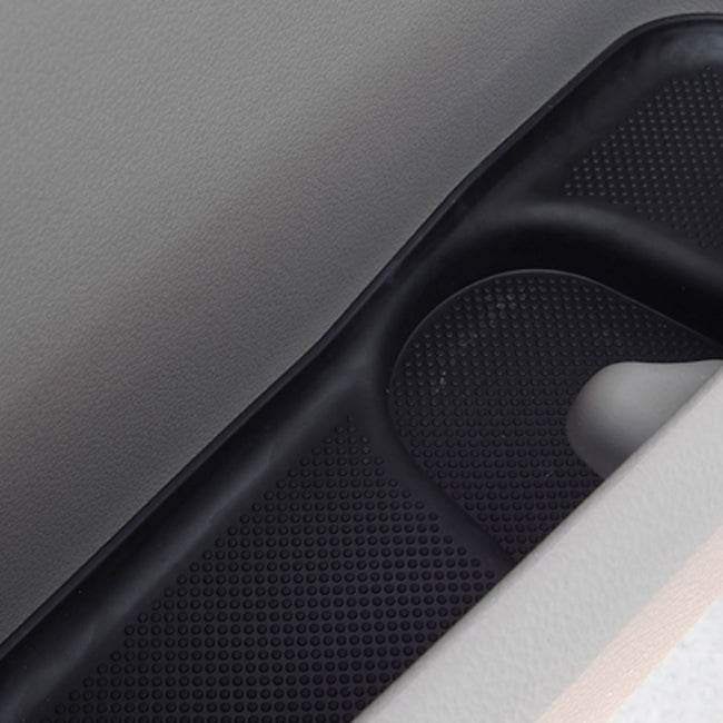 For VW T6 Camper Transporter Rubber Door Pocket Inserts – Black Mat Set, Direct Fit