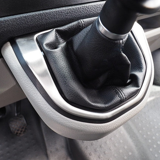For VW T6 Transporter Gear Stick Surround Brushed Stainless Steel