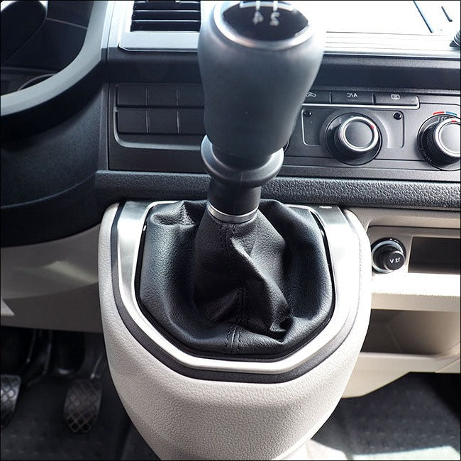 For VW T6 Transporter Gear Stick Surround Brushed Stainless Steel