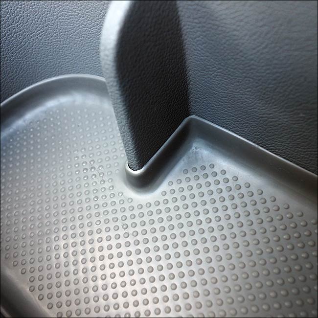 For VW T5, T5.1 Door Pocket Inserts, Rubber, Door Liner (Light Grey) Double Passenger + Driver Interior Styling