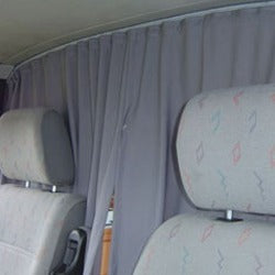 Ford Transit MK6 Cab Divider Curtain Kit (Rear Seat/Cabin Partition), 5 Color Options, Incl. Rail & Rivets