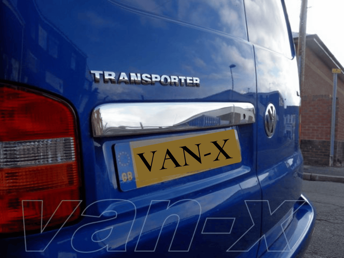 For VW T5 Transporter Stainless Steel Number Plate Trim For Barndoor