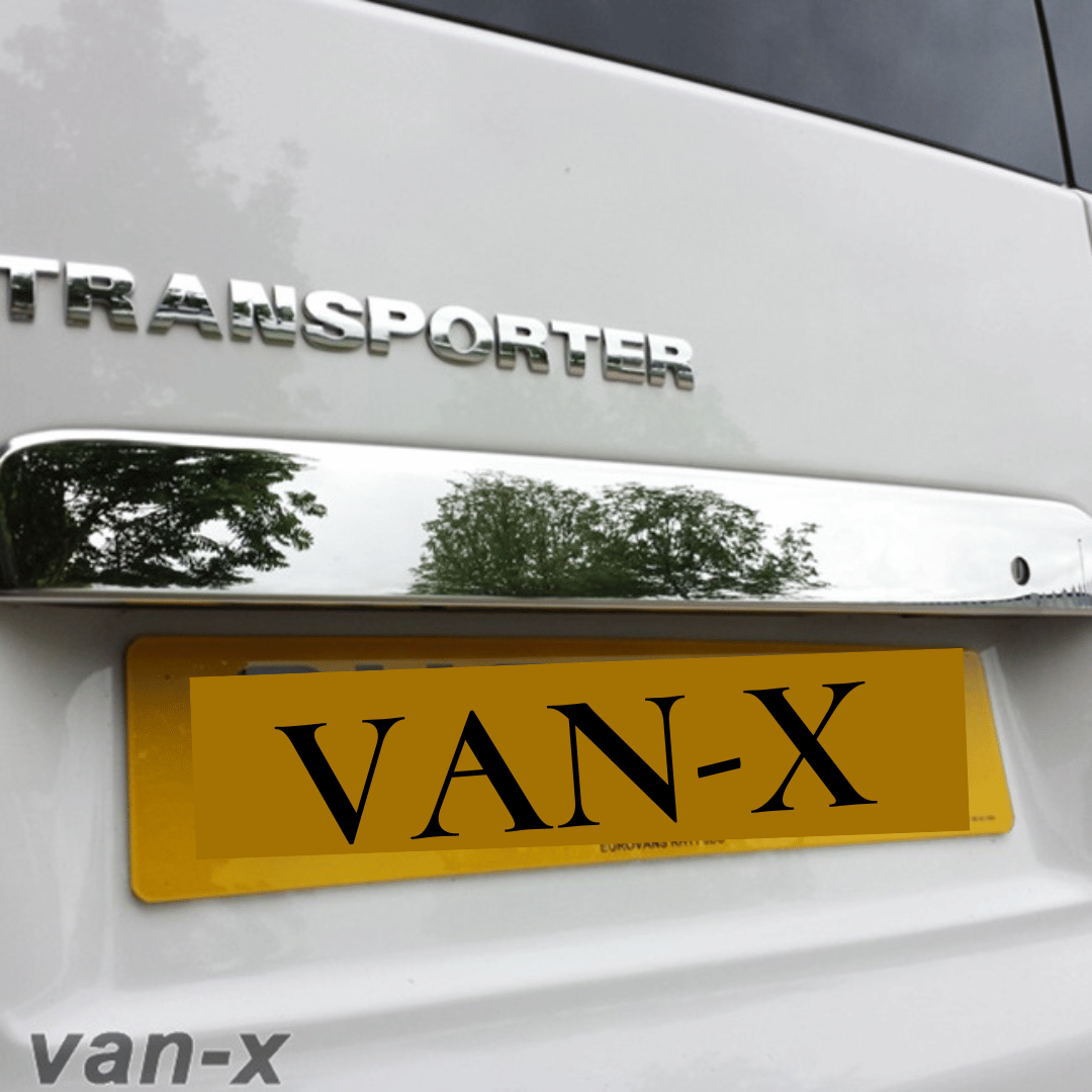 For VW T5 Transporter Stainless Steel Number Plate Trim For Barndoor