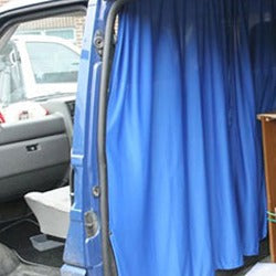 Ford Transit MK6 Cab Divider Curtain Kit (Rear Seat/Cabin Partition), 5 Color Options, Incl. Rail & Rivets